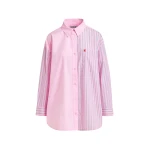 Essentiel-Antwerp-Light-pink-and-light-blue-striped-panel-detail-cotton-shirt-scaled39956_nobg Light pink and light blue striped panel detail cotton shirt