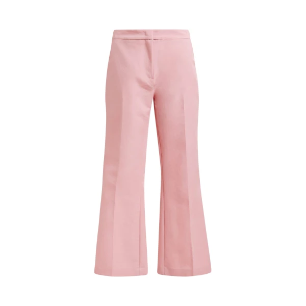 Light pink cropped flared pants
