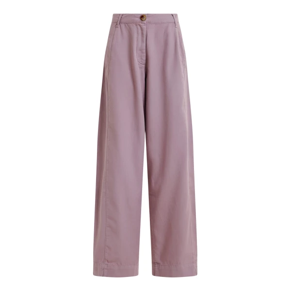 Light purple organic cotton wide-leg pants
