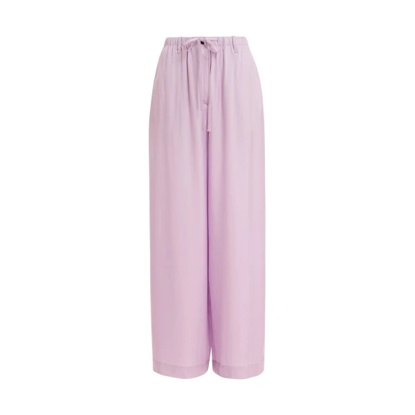 Lilac relaxed-fit pants with drawstring