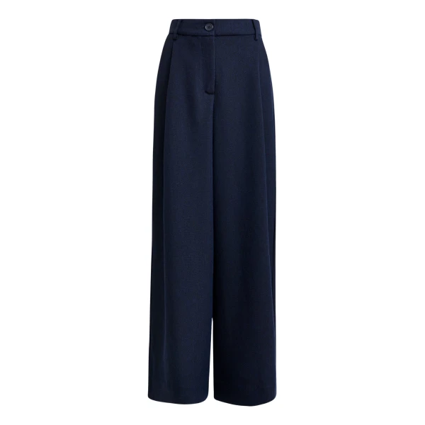 Navy wide-leg pants