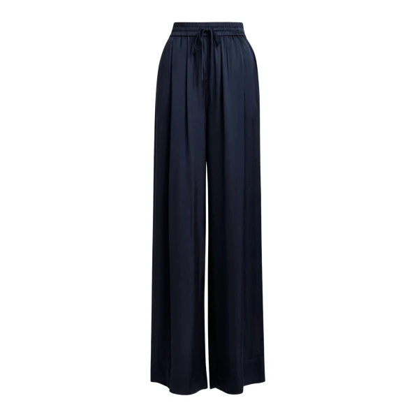 Navy wide-leg pants