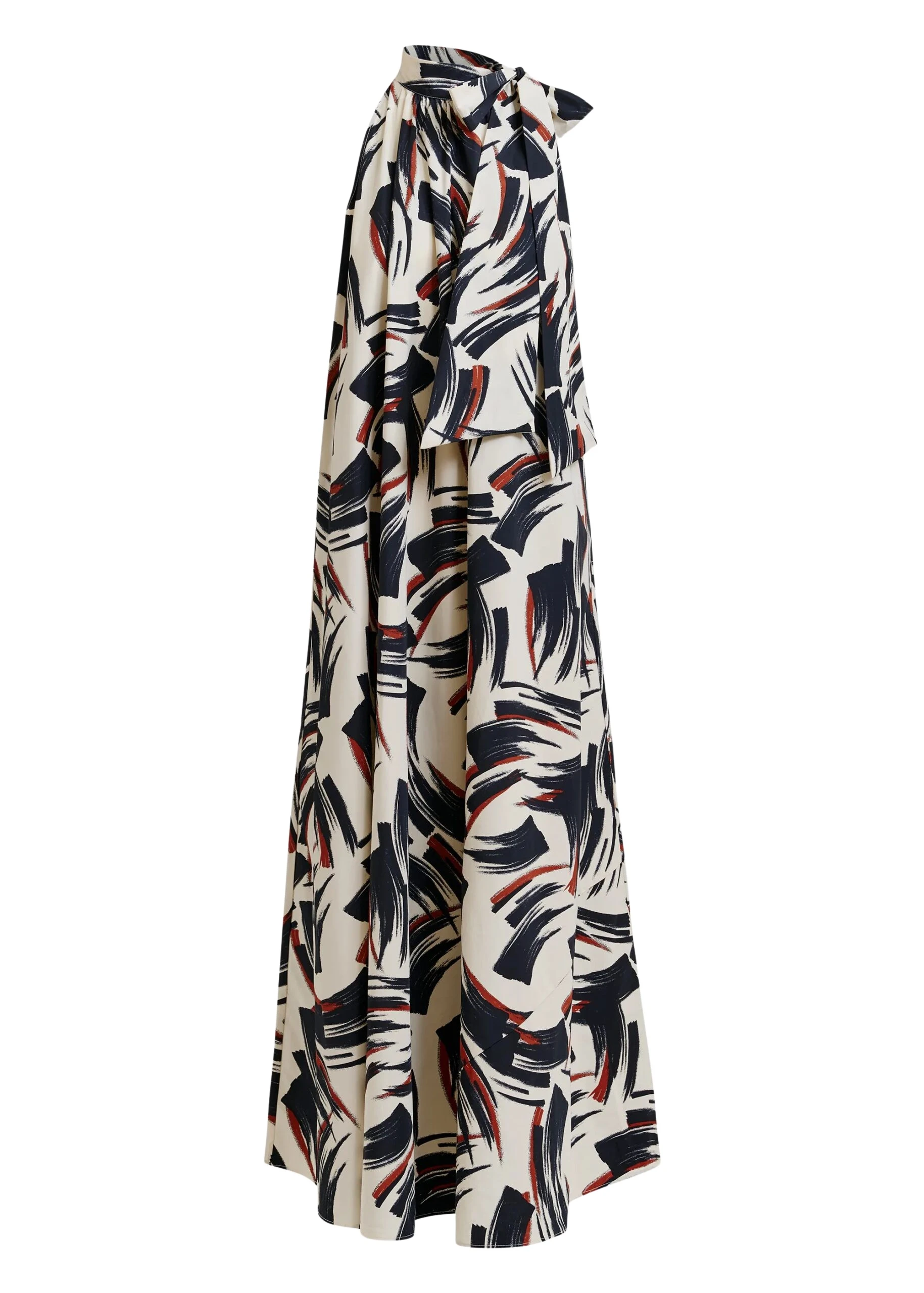 Essentiel-Antwerp-Off-white-black-and-brown-high-neck-maxi-dress-with-knot-detail-scaled90283_nobg Off-white