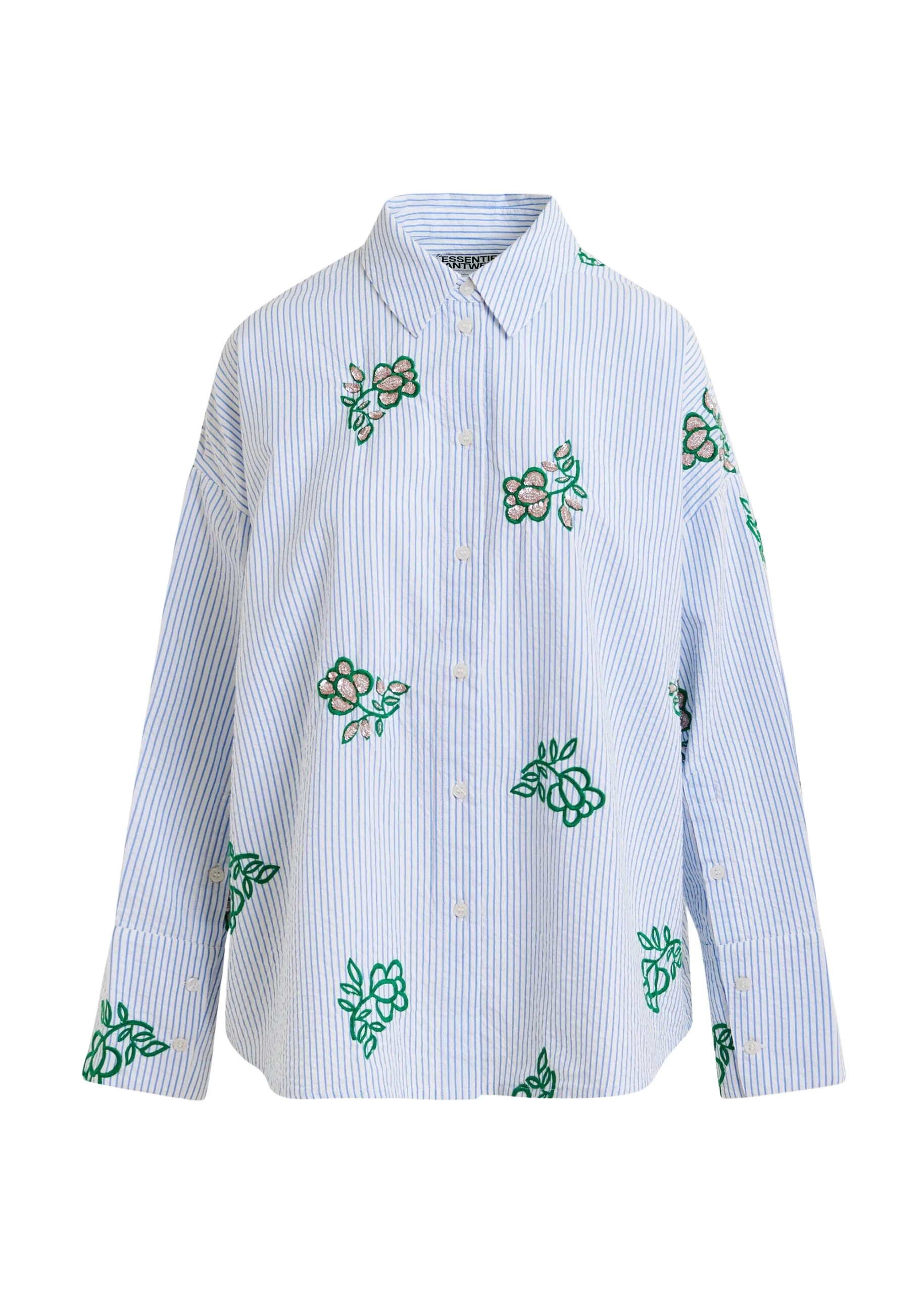 Essentiel-Antwerp-Off-white-cotton-shirt-with-light-blue-pinstripes-and-embroidered-details-scaled52217_nobg Off-white cotton shirt with light blue pinstripes and embroidered details