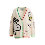 Essentiel-Antwerp-Off-white-knit-cardigan-with-multicolored-Peanuts™-Snoopy-and-Woodstock-patches-scaled34374_nobg Off-white knit cardigan with multicolored Peanuts™ Snoopy and Woodstock patches