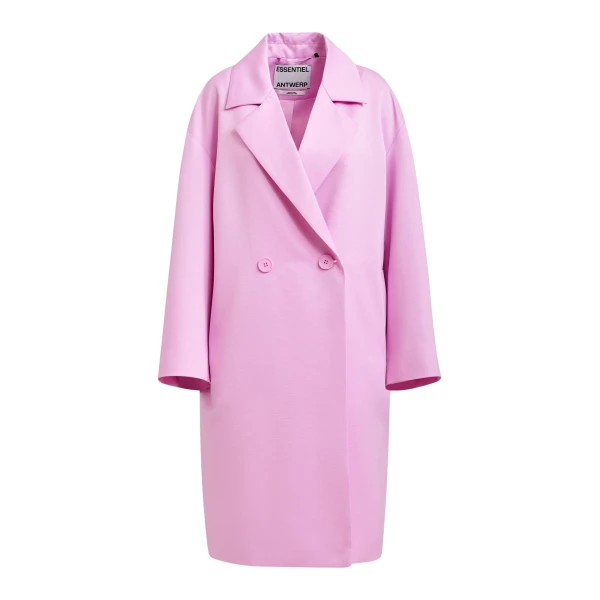 Pink double-breasted coat
