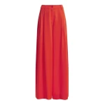 Red wide-leg pants