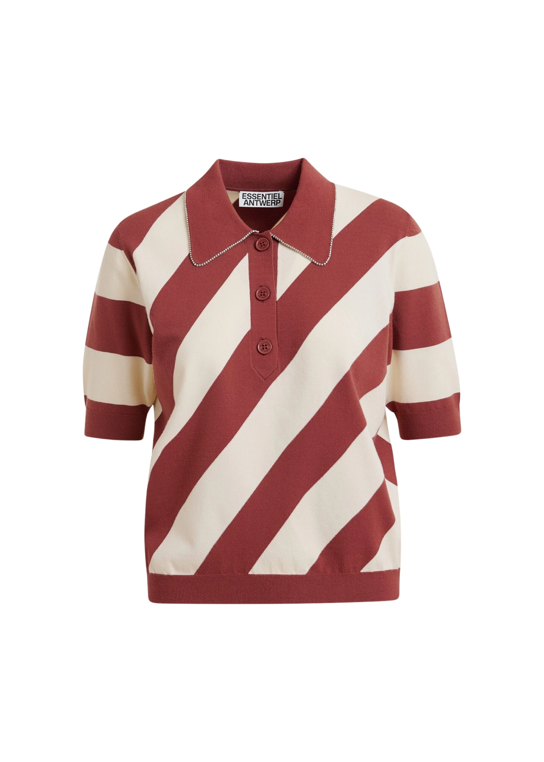 Essentiel-Antwerp-Terracotta-and-off-white-striped-polo-with-embellished-collar-scaled94383_nobg Terracotta and off-white striped polo with embellished collar