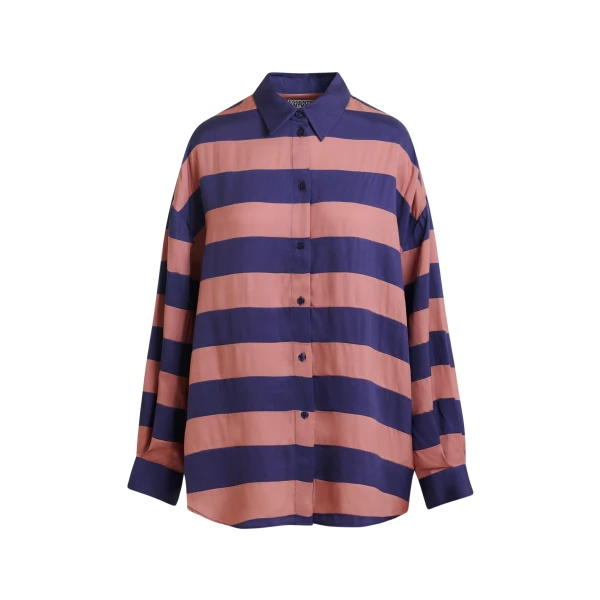 Vintage pink and purple oversized striped shirt