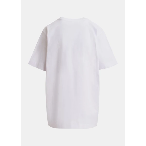 grey and red horseshoe and horse head oversized T-shirt