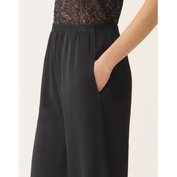 Amelia Trousers in Midnight Blue Enver Satin - Image 5
