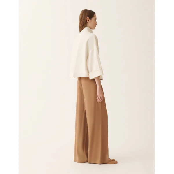 Boxy Caban in Trench Cotton