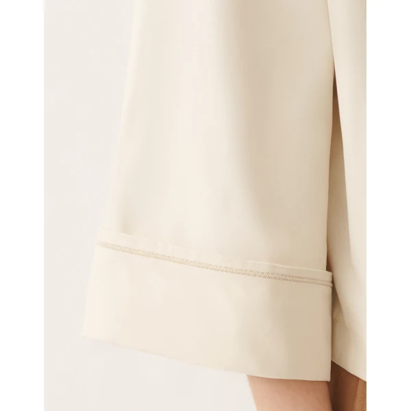 Boxy Caban in Trench Cotton, Butter - Image 6