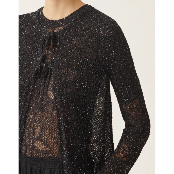 Cardigan in Midnight Blue Micro Sequins - Image 5