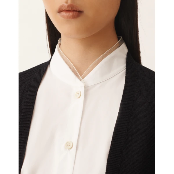 Cardigan in Organic Cotton, Midnight Blue - Image 6