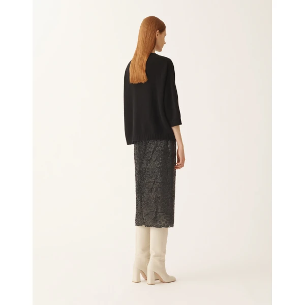 Cashmere T-shirt in Black