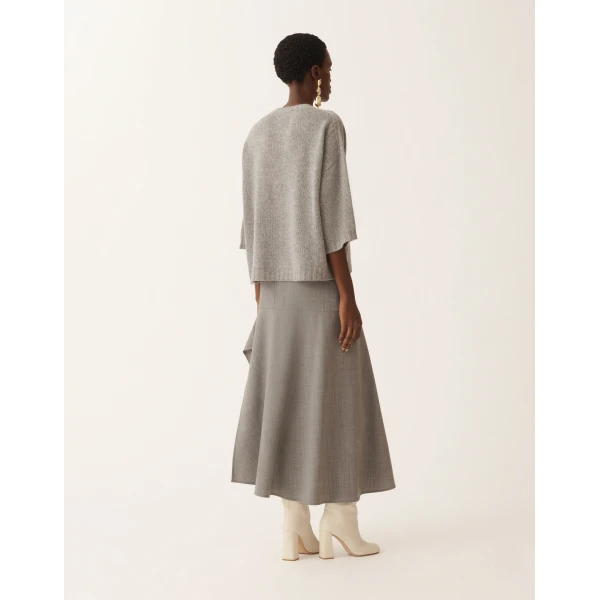 Cashmere T-shirt in Grey