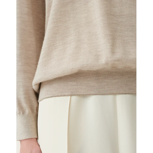 Cashmere and Silk Sweater in Cachà - Image 5