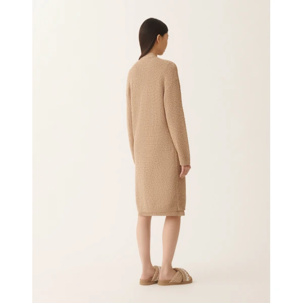 Cotton Tape Cardigan with Sequins in Acer