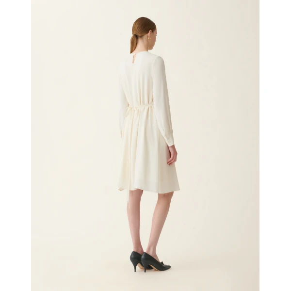 Crêpe de Chine Dress in Butter