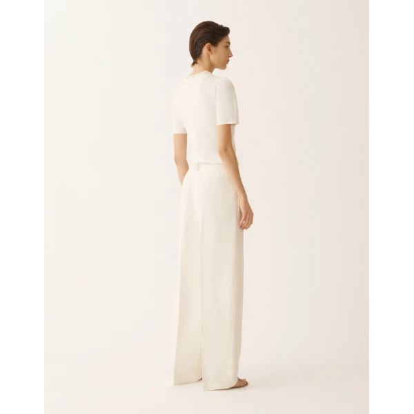 Crepe de Chine Pants in Butter