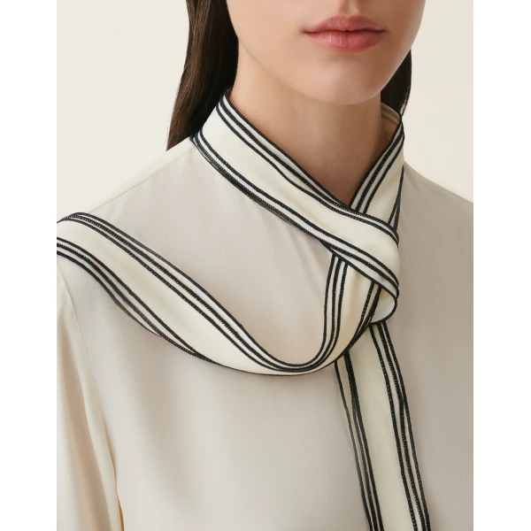 Crêpe de Chine Shirt in Butter - Image 5