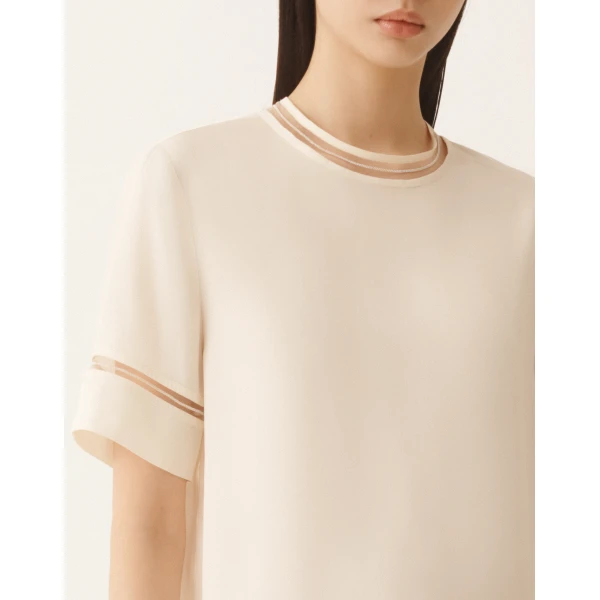 Crepe de Chine Top in Butter - Image 5