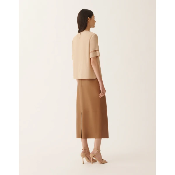 Crepe de Chine Top in Maple