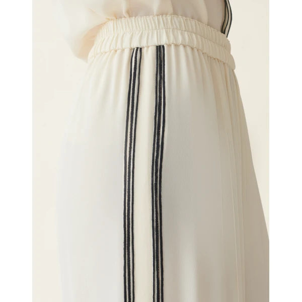Crêpe de Chine Trousers in Butter - Image 5