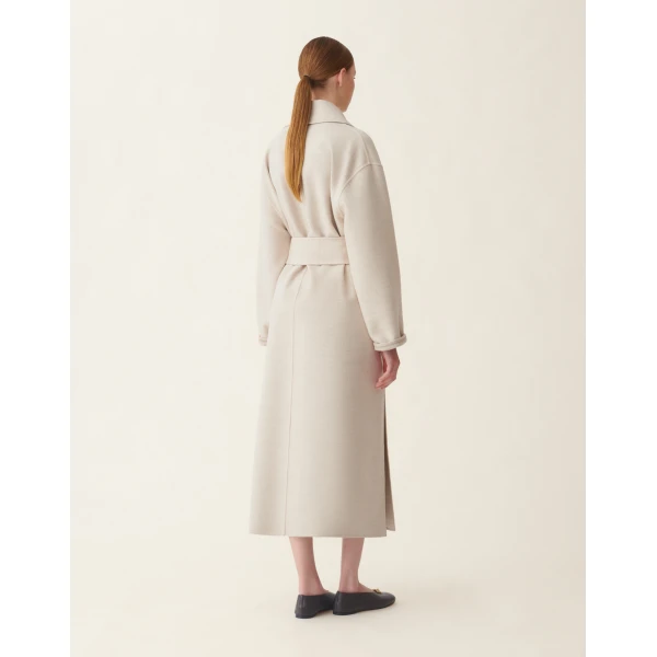 Double Wool Coat in Cachà
