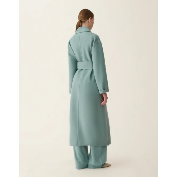 Double Wool Coat in Green