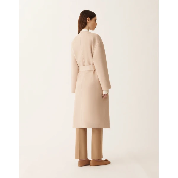Double Wool Coat in Kasha