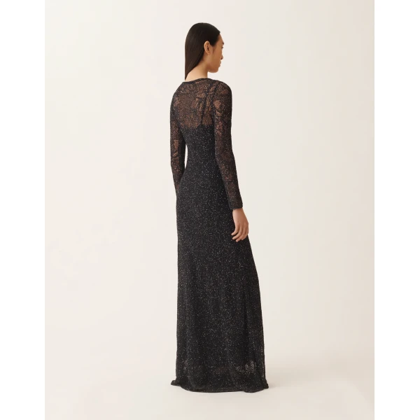 Dress in Midnight Blue Micro Sequins