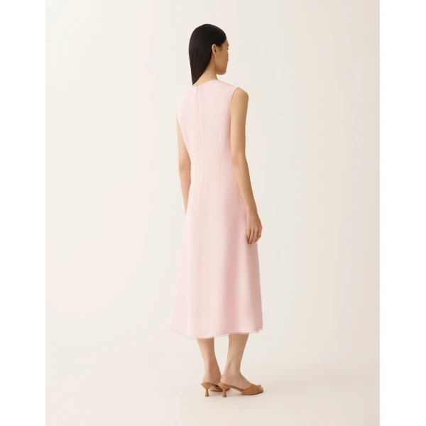 Fluid Dress in Linen and Viscose
