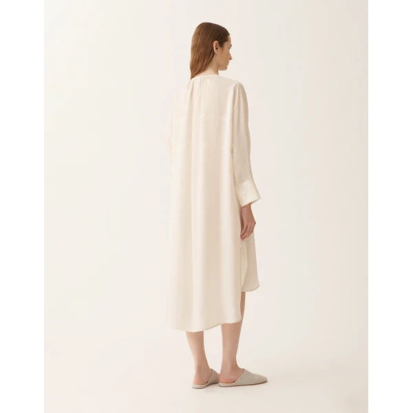 Fluid Midi Dress in Cream