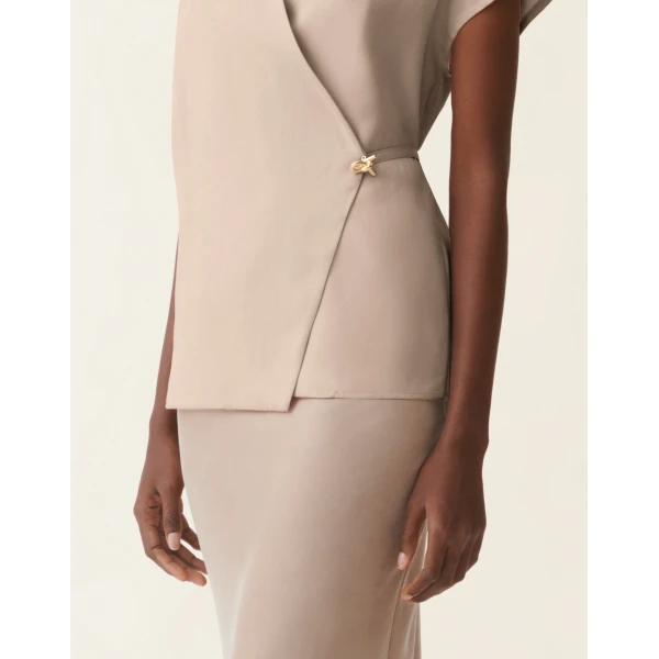 Fluid Vest Top in Mocha - Image 5