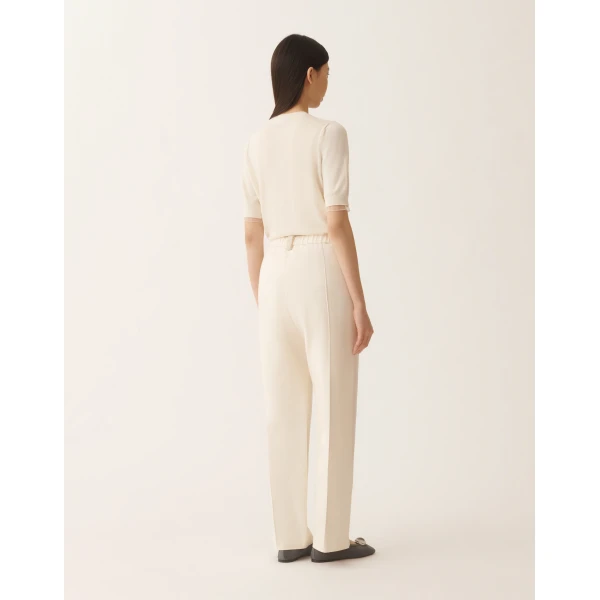 Gubbio Joggers in Butter-Colored Cotton Gabardine