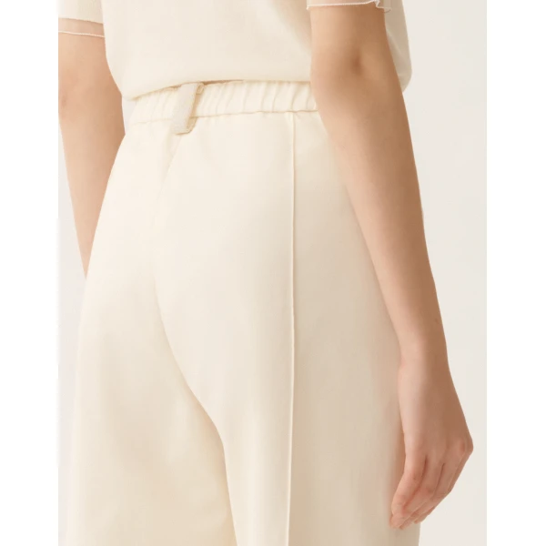 Gubbio Joggers in Butter-Colored Cotton Gabardine - Image 5