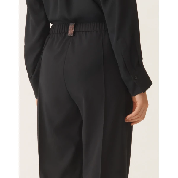 Gubbio Jogging Pants in Night Blue Bistretch Lightweight Wool - Image 5
