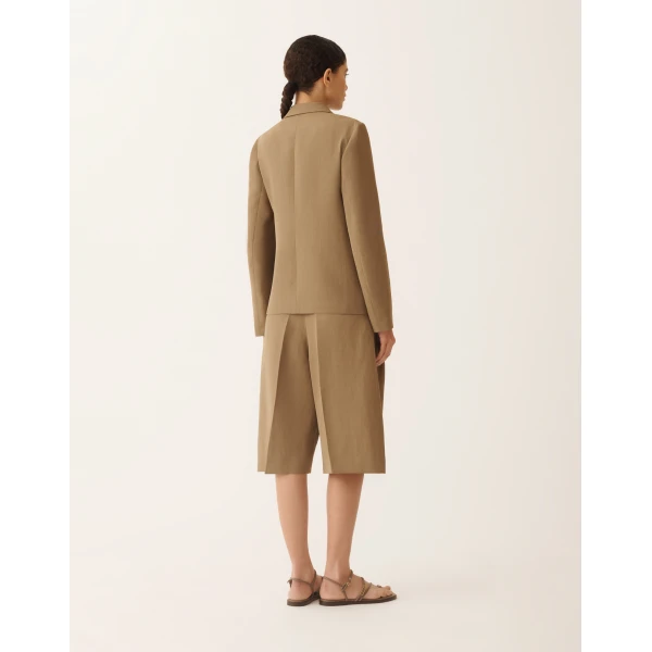 Jacket in Fluid Linen and Viscose