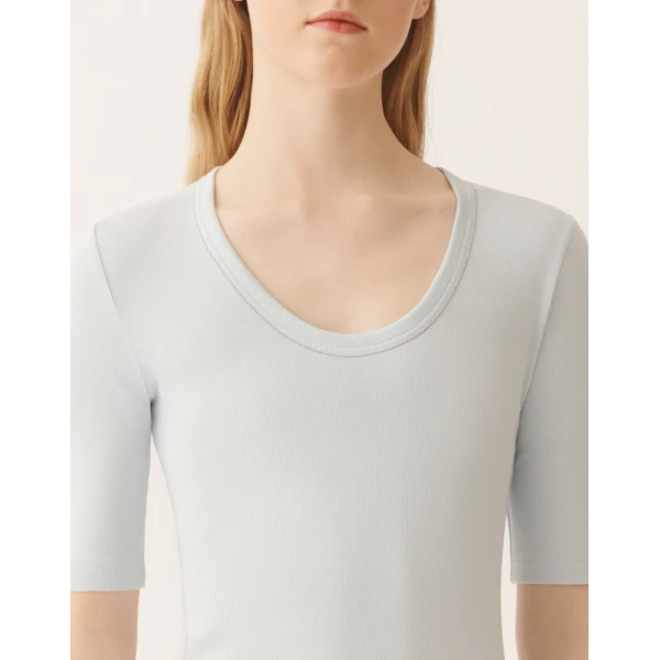 Jersey T-shirt in Aqua - Image 5