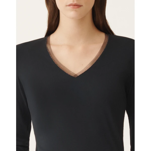Jersey T-shirt in Blue - Image 5