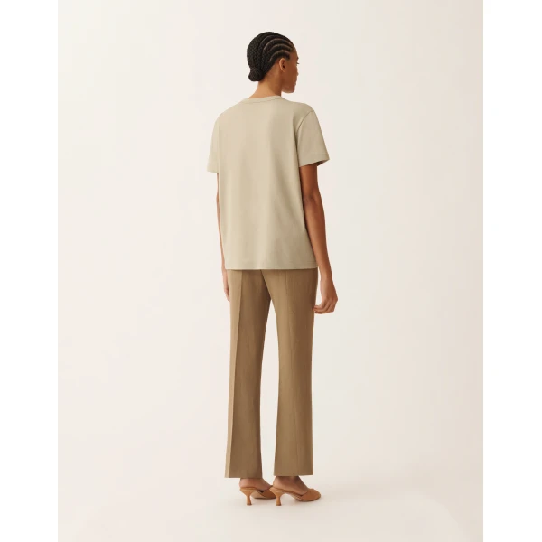 Jersey T-shirt in Khaki