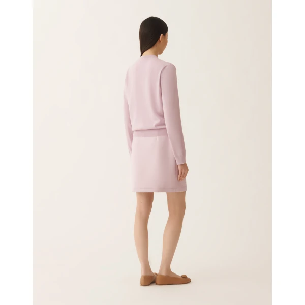 Lilac Pink Wool and Cotton Cardigan