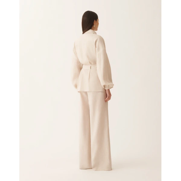 Linen Canvas Field Jacket in Natural