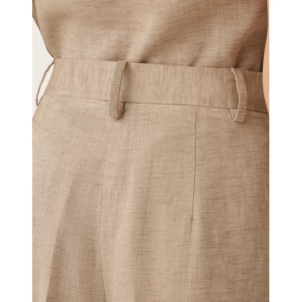 Linen Canvas Pants in Dove Grey - Image 5
