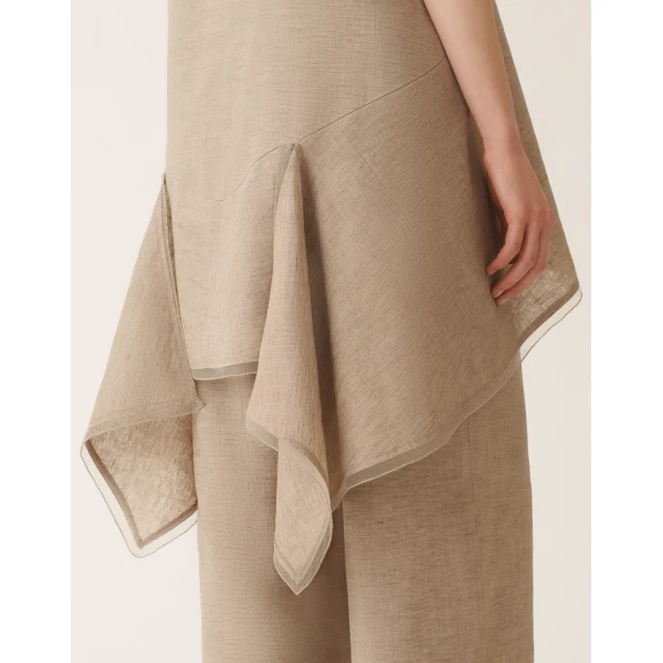 Linen Fabric Top in Dove Grey - Image 5