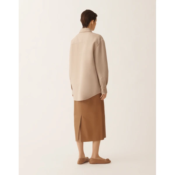 Long Shirt in Double Wool