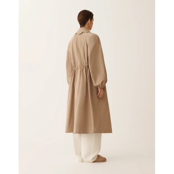 Long Trench Coat in Ottoman