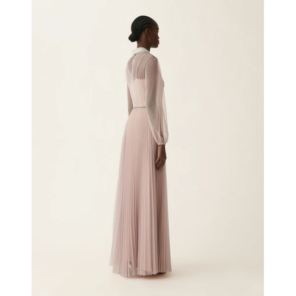 Long Tulle Dress in Cachà